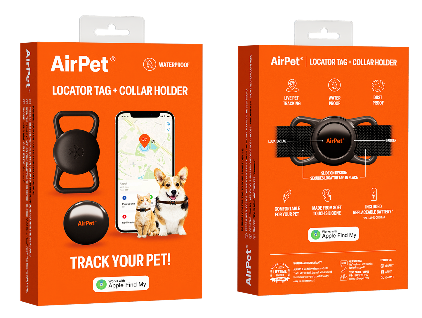 AIRPET - LOCATOR TAG & HOLDER: SILICONE HOLDER